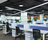 TCL通讯科技大厦写字楼装修三层大办公区全景